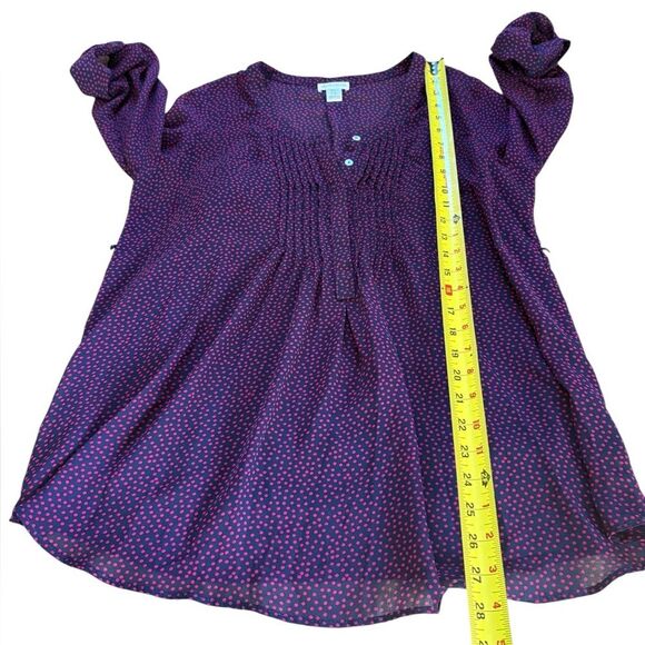 Motherhood Maternity Polka Dot Blouse and Tank Liner Womens Size Small Navy Pink - Picture 10 of 10